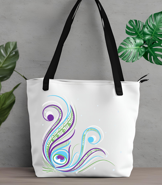 Peacock Tote Bag Mockup